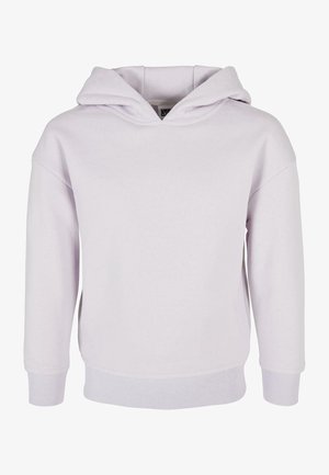 Felpa con cappuccio lilla chiaro realizzata in morbido tessuto misto cotone. Presenta un cappuccio spazioso, polsini e orlo a costine, con un design a vestibilità rilassata.