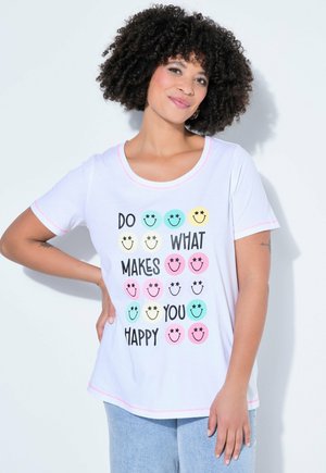 KOMFORT FIT, SMILEYS, HALBARM - T-Shirt print - snow white