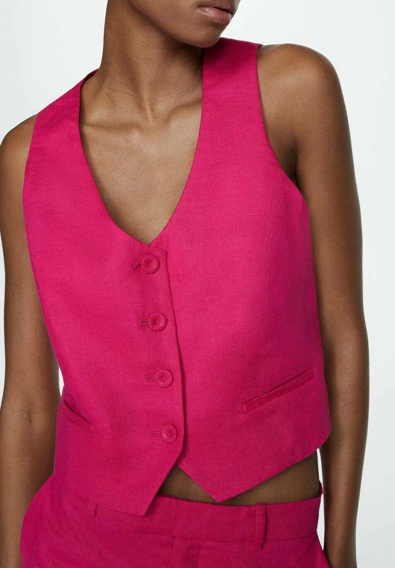 Mango - BORELI - Waistcoat - fucsia, Enlarge