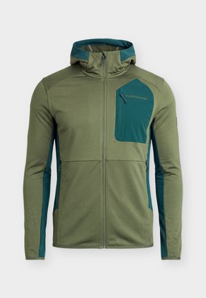 Peak Performance, UTILITY LIGHT ZIP HOOD MEN - Giacca in pile - pine needle/ponderosa pine