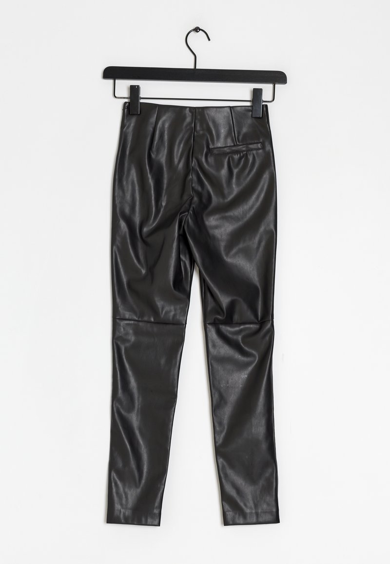 Elastic Waist Trousers Leather Trousers Mango Mango Leather - Main Image