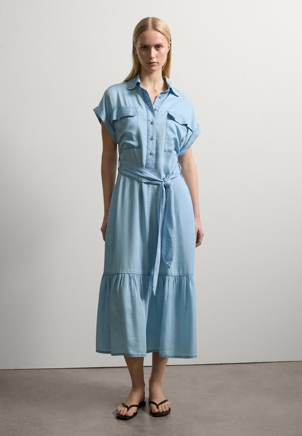 FLUID - Blusenkleid - light wash