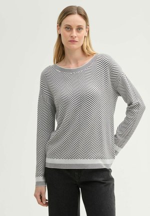 TOM TAILOR MIT LENZING ECOVERO - Pullover - anthrazit knit heringbone