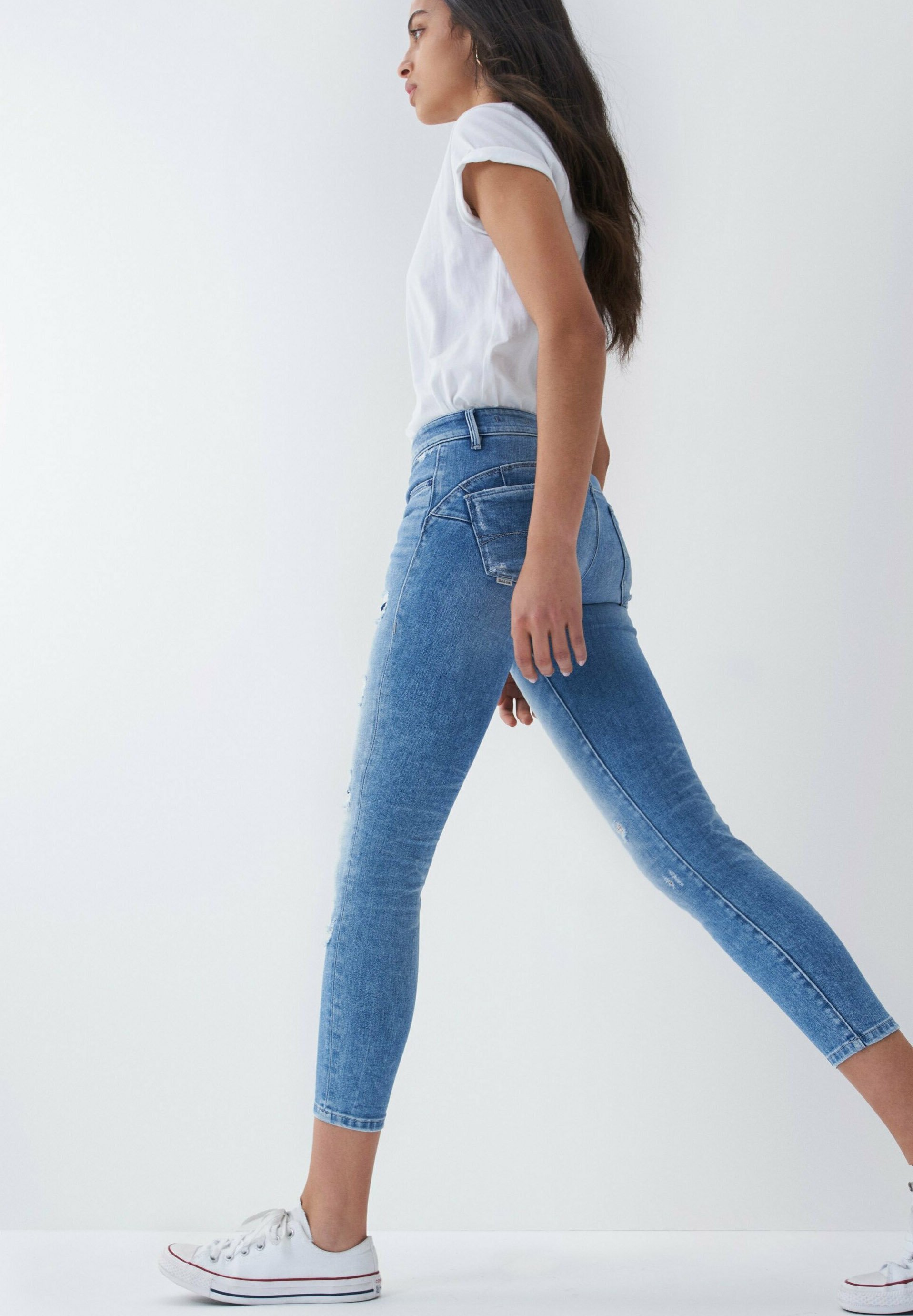 CROPPED - Jeans Skinny Fit - blau 