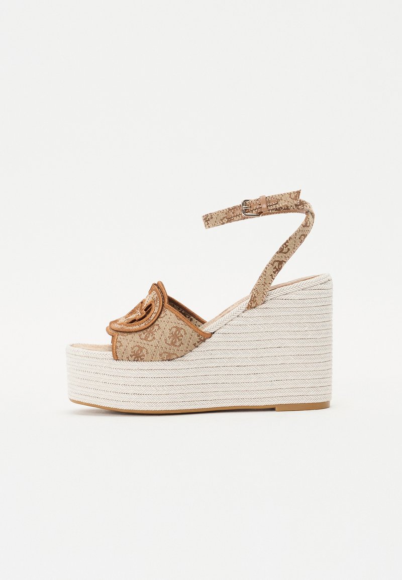Guess - TANVEEY - Sandale cu platformă - beige brown, Extindeți