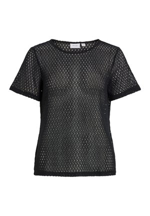 VILA VIMINE O NECK - Basic T-shirt - black beauty