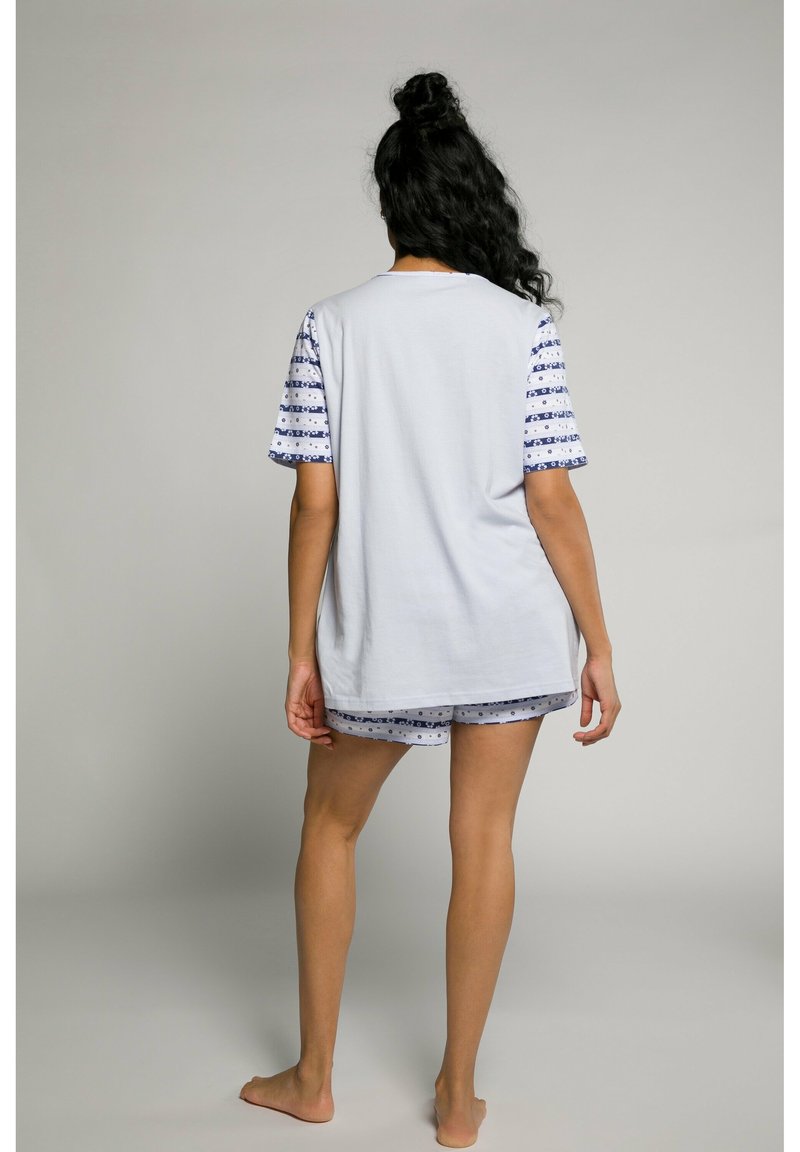 Damen Nachthemden | Ulla Popken FLOWERS Nachtwäsche Shirt lichtblauw/hellblau - CO23168 Damen Nachthemden | Ulla Popken FLOWERS Nachtwäsche Shirt lichtblauw/hellblau - CO23168