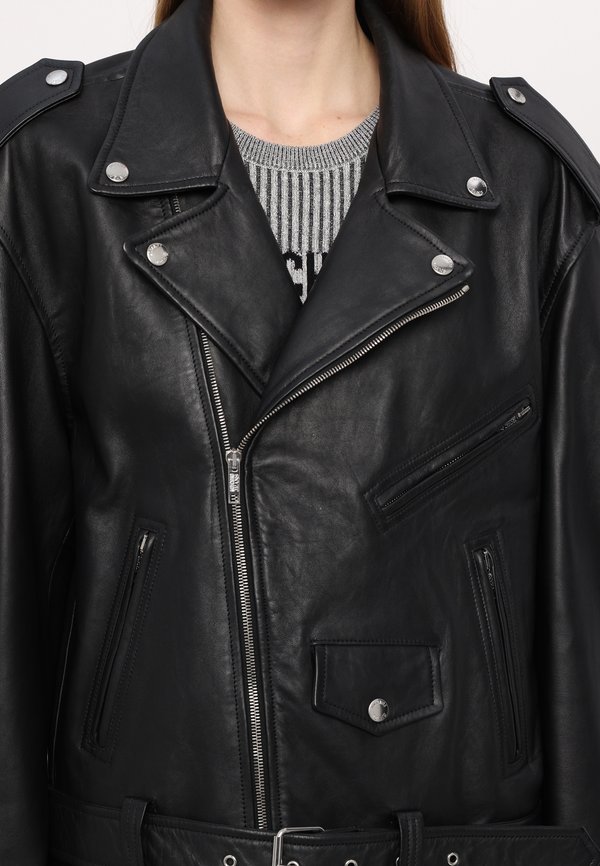 PUNK - Leather jacket - fantasia nero2