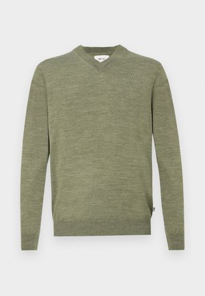 SERGE V NECK - Strickpullover - capers
