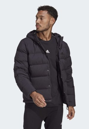adidas Sportswear HELIONIC HOODED DOWN - Down jacket - black   black