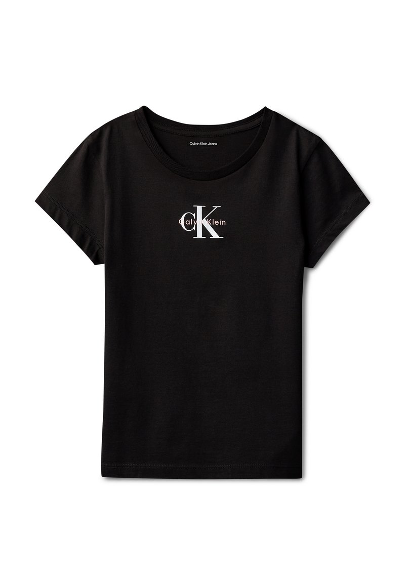 Calvin Klein Jeans MICRO MONOGRAM - Basic T-shirt - black - Zalando.co.uk
