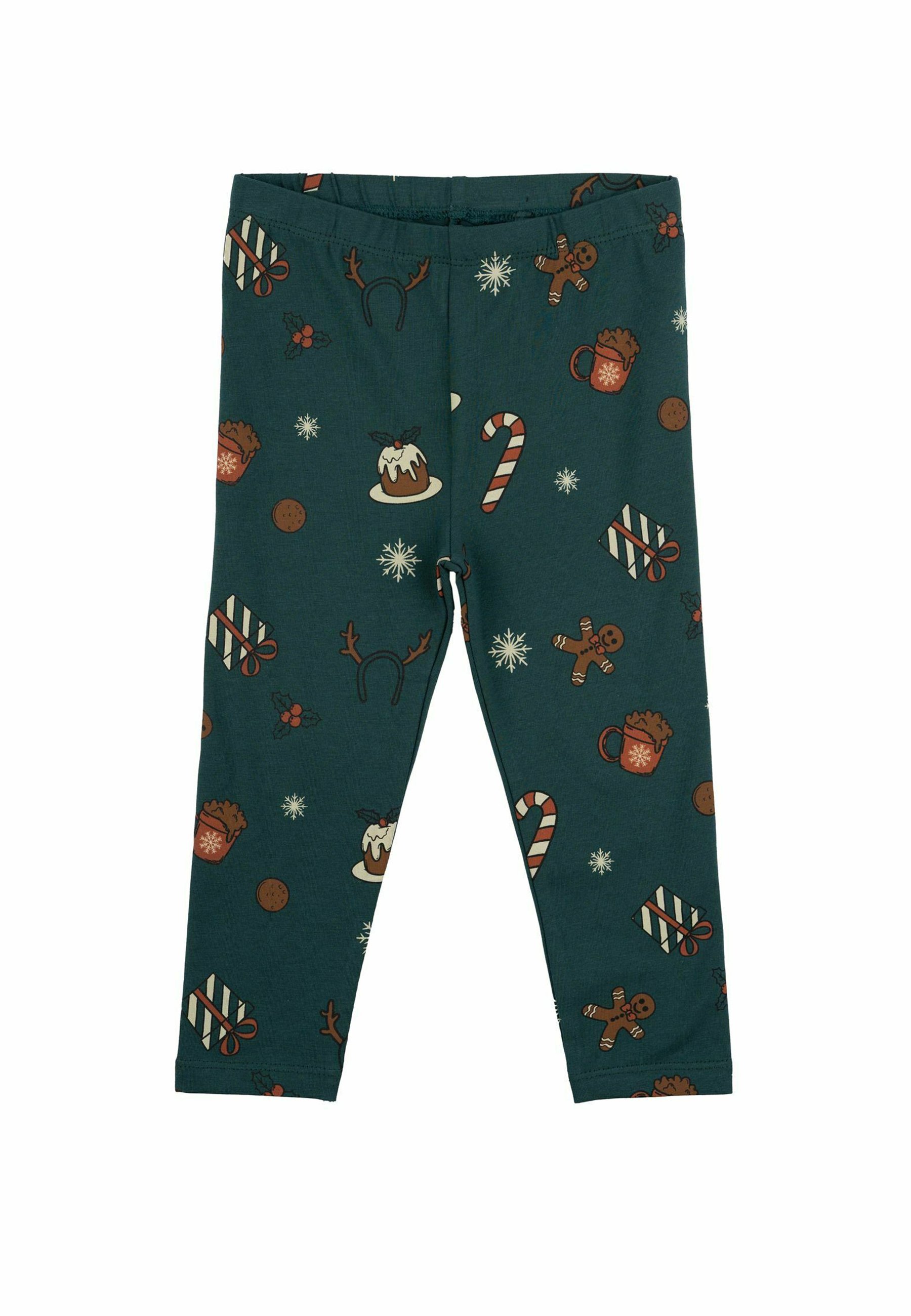 The New Siblings HOLIDAY Leggings Hosen june bug aop/grün