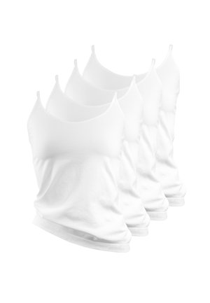 SPAGHETTI TOP - UNTERHEMD 4ER SET - Caraco - weiss