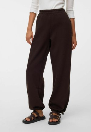 Vero Moda WIDE-LEG TROUSERS VMTEDDY JOGGERS - Pantalon de survêtement - chocolate torte