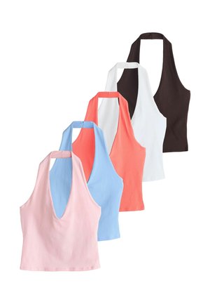 HALTER NECK 5 PACK  - Top - brown pink coral blue white