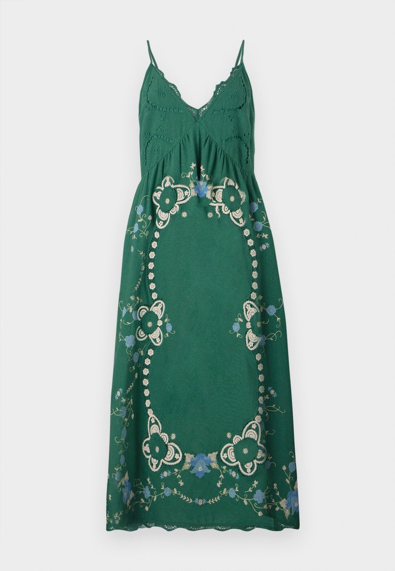 sea new york green vesna embroidery short sleeve dress Sea VESNA EMBROIDERY SLIP DRESS - Day dress - green