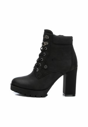 Botines con cordones - black