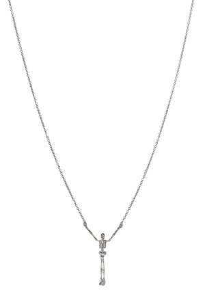 SKELETON LONG NECKLACE - Verižica - palladium