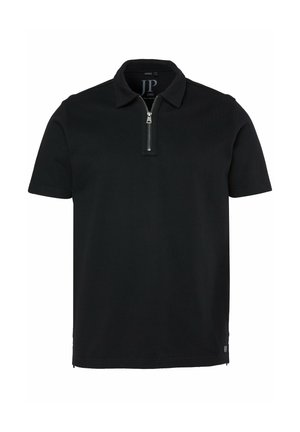 JP1880, POLO SHIRT, SHORT SLEEVE, PIQUÉ, ZIP, UP TO 8XL - Poloshirts - black