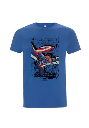 CAPTAIN AMERICA:BRAVE NEW WORLD COMIC BOOK EXPLOSION - Print T-shirt - bright blue