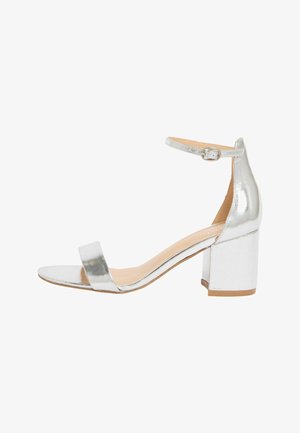 Friends Like These, REGULAR FIT - CLOSED BACK OCCASION MID BLOCK HEELED SANDALS FIT . - Sandaalid - faux leather silver