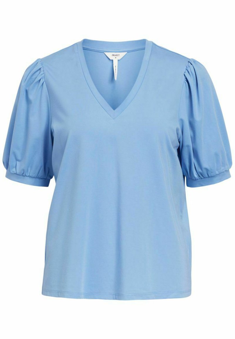 Object T-shirt basic blauw Object T-shirt basic blauw