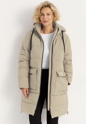 WARM WITH SIDE ZIPS AT THE BOTTOM - Talvitakki - dark beige