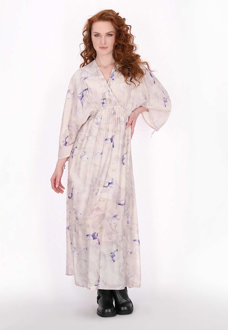 dreimaster Maxi-jurk paars