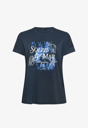 Evans, PLUS SIZE T-SHIRTS - T-Shirt print - navy