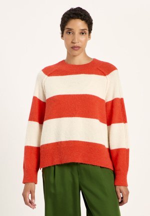 LANIUS, PULLOVER MIT RAGLANNAHT - Jumper - off white  fire