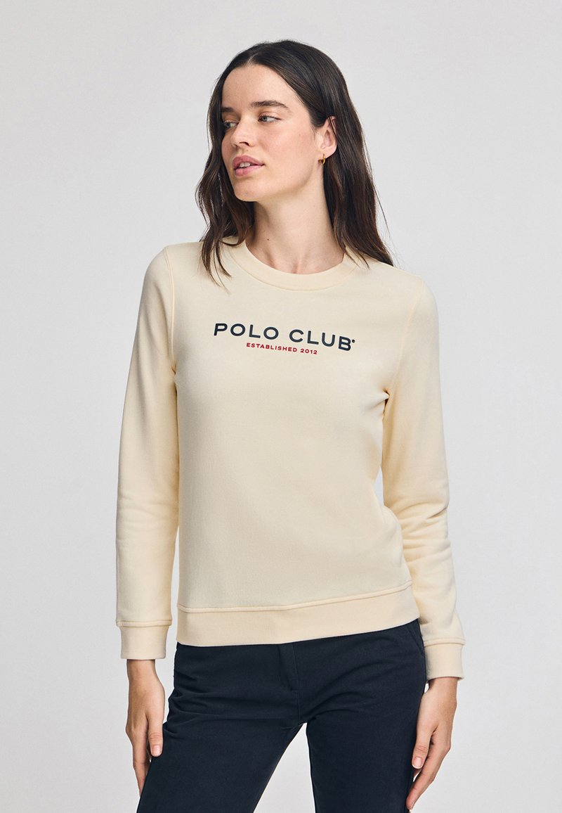 Polo Club CREWNECK MINIMAL TITLE - Sweater - ecru