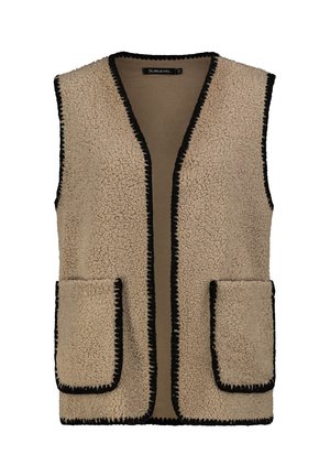 MIT EINGRIFFTASCHEN - Waistcoat - beige