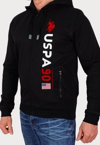 U.S. Polo Assn. Tröja med dragkedja - black
