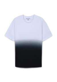 T-shirt a maniche corte con un design a gradiente che passa dal bianco al nero. Realizzato in tessuto morbido, con un taglio rilassato e scollo rotondo.