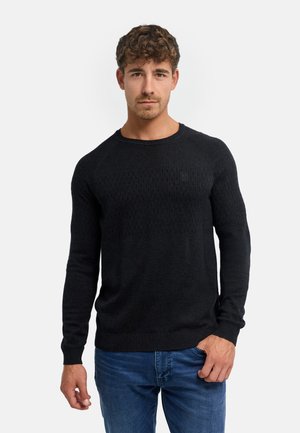 INDICODE JEANS, INSAELMORE STRICKPULLOVER - Pullover - charcoal mix