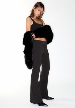 FLARED WITH EYELET  - Bukser - black