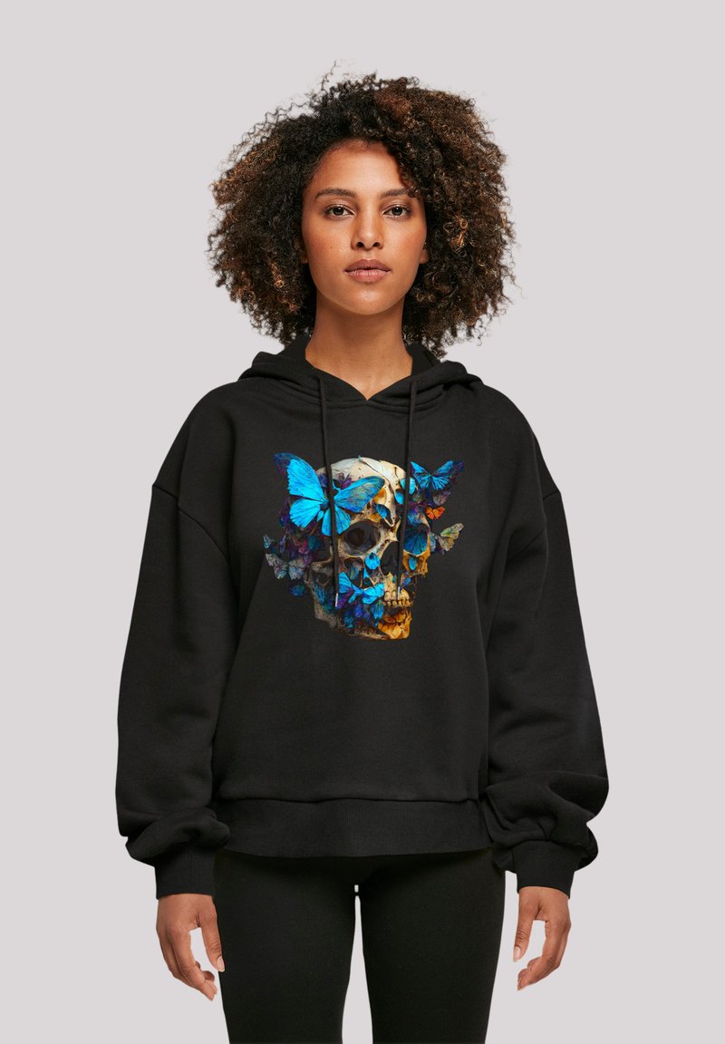 F4NT4STIC TOTENKOPF SCHMETTERLING - Kapuzenpullover - schwarz - Zalando.de