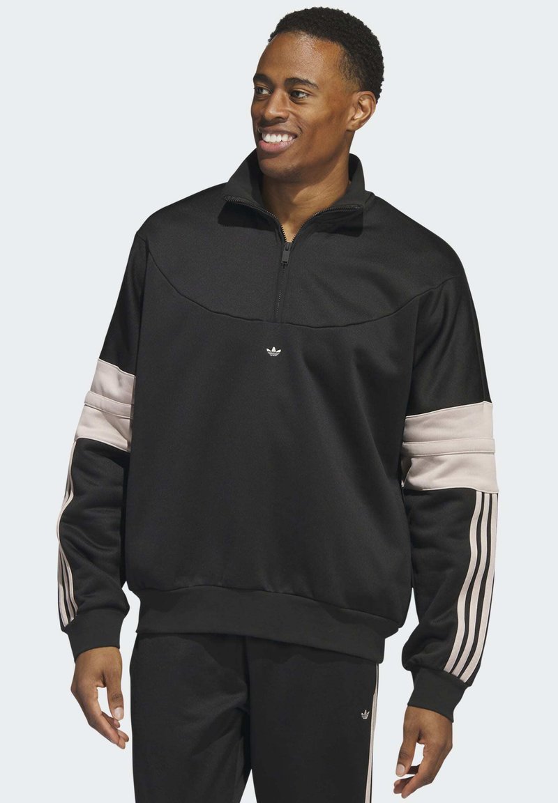 adidas Originals BASKETBALL WARMUP Sweatshirt black/taupe/black Zalando.de