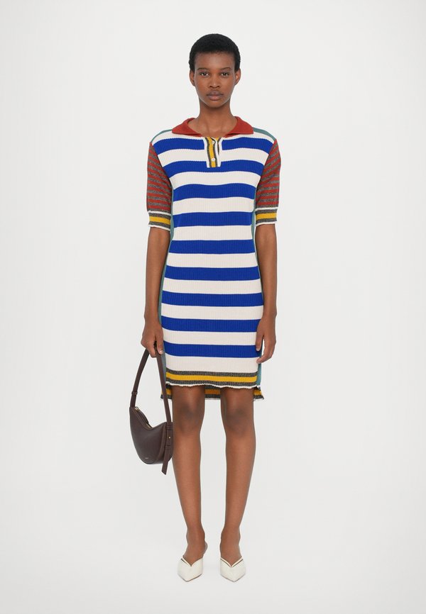 MIX POLO DRESS - Jumper dress - teal mix3