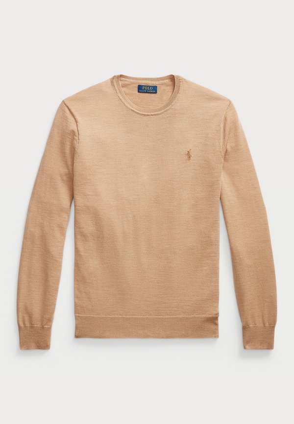 SLIM FIT WASHABLE WOOL CREWNECK JUMPER  - Jumper - camel melange3