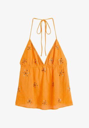 PULL&BEAR, BEADED HALTER - TOP - Débardeur - orange
