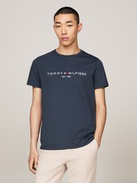 Tommy Hilfiger LOGO TEE - Print T-shirt - dark blue