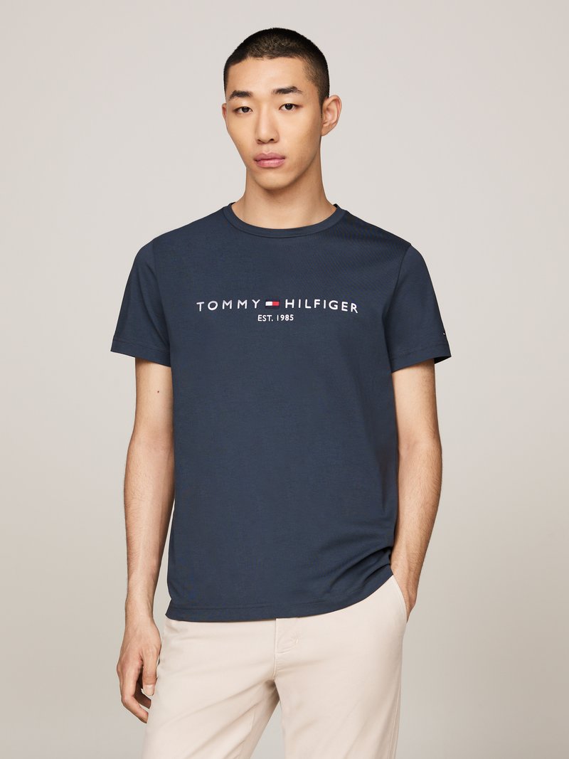 Tommy Hilfiger LOGO TEE - Print T-shirt - dark blue