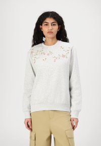 ONLY - ONLSARA O NECK BOX - Sweatshirt - light grey melange Thumbnail Image 1