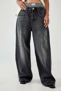 BDG Urban Outfitters - JAYA BOXER WAISTBAND - Jeans Relaxed Fit - black Miniaturebillede 1