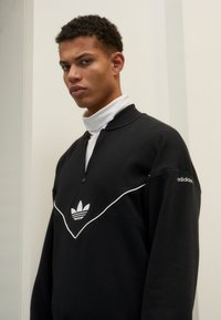 adidas Originals ADICOLOR SEASONAL ARCHIVE HALF-ZIP - Sportinis megztinis - black/white