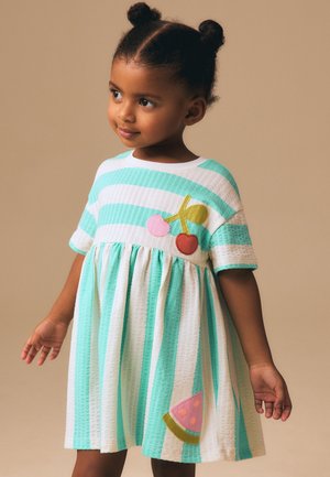 Next, Robe en jersey - turquoise stripe