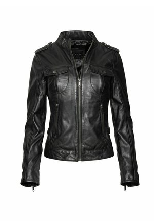 Leather jacket - schwarz