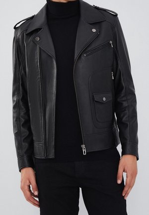 Leren jas - black