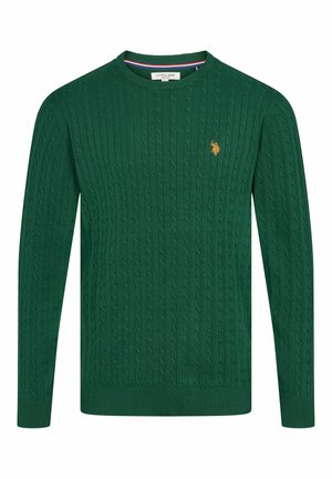 U.S. Polo Assn. Stickad tröja - rain forest